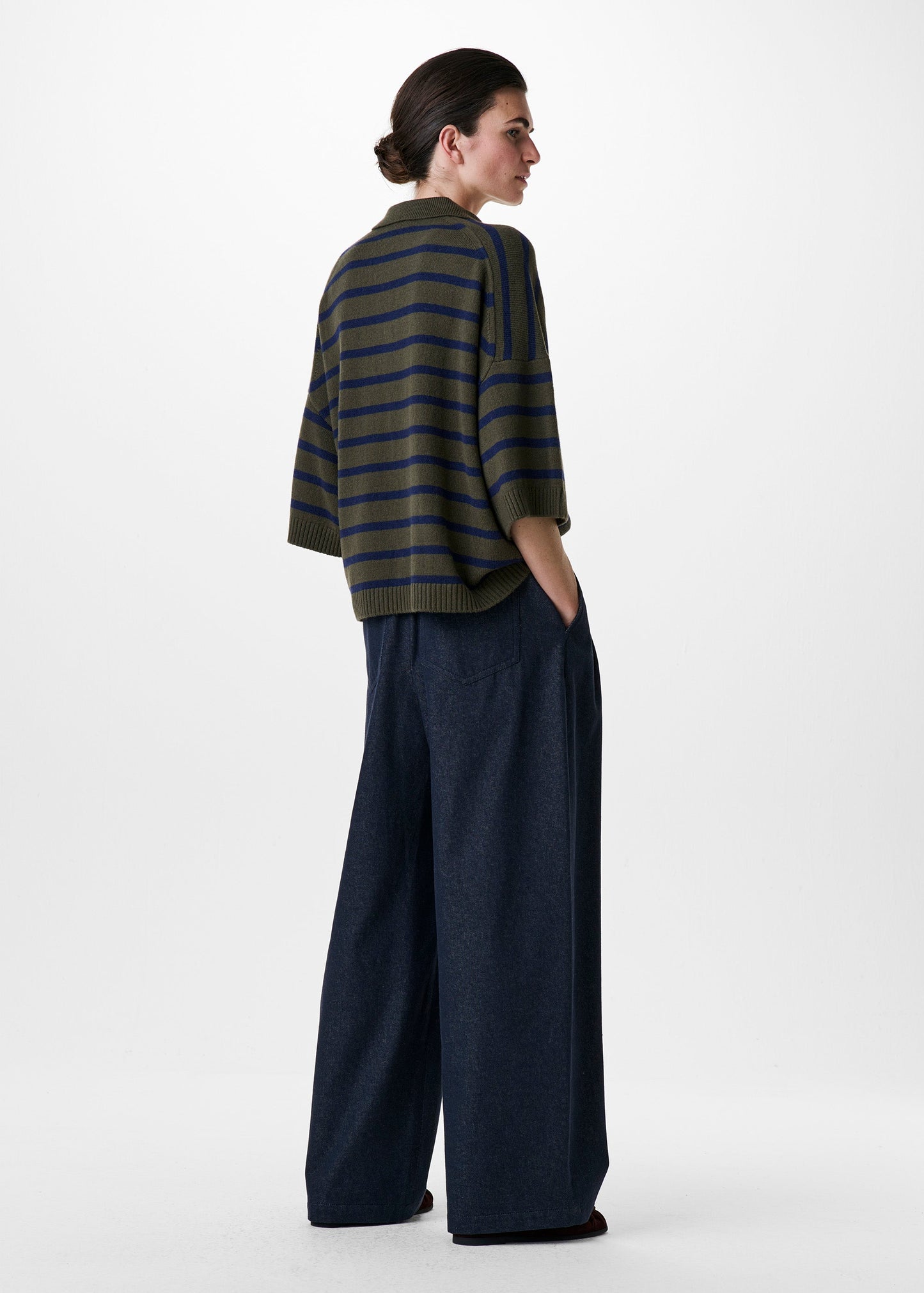 Zenggi Pull Polo Dawson Green/Blue Stripe