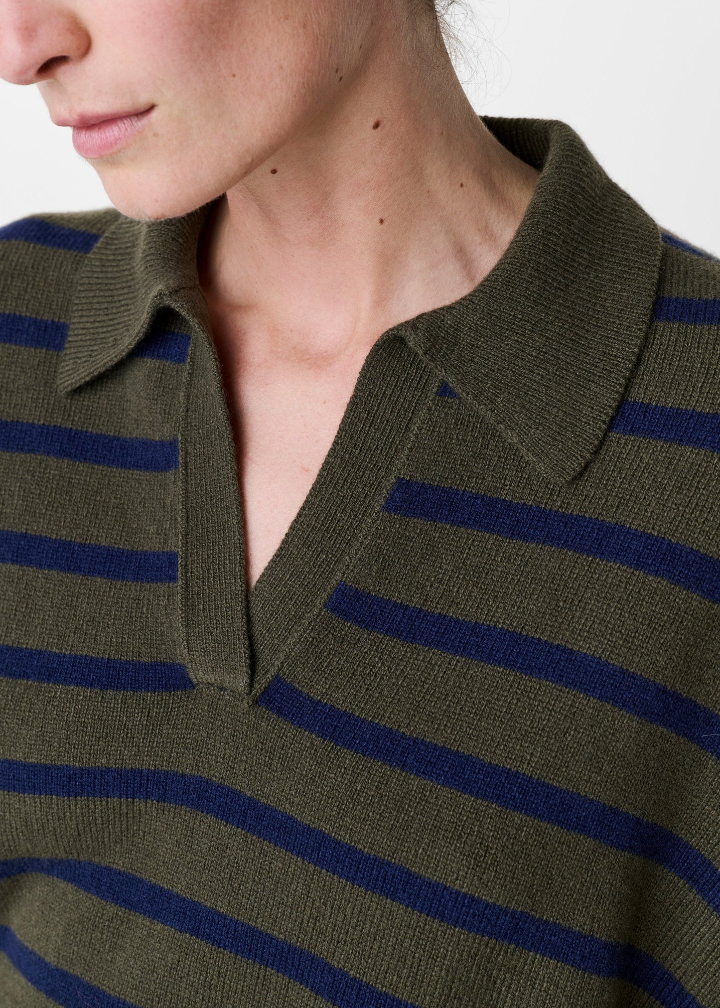 Zenggi Pull Polo Dawson Green/Blue Stripe