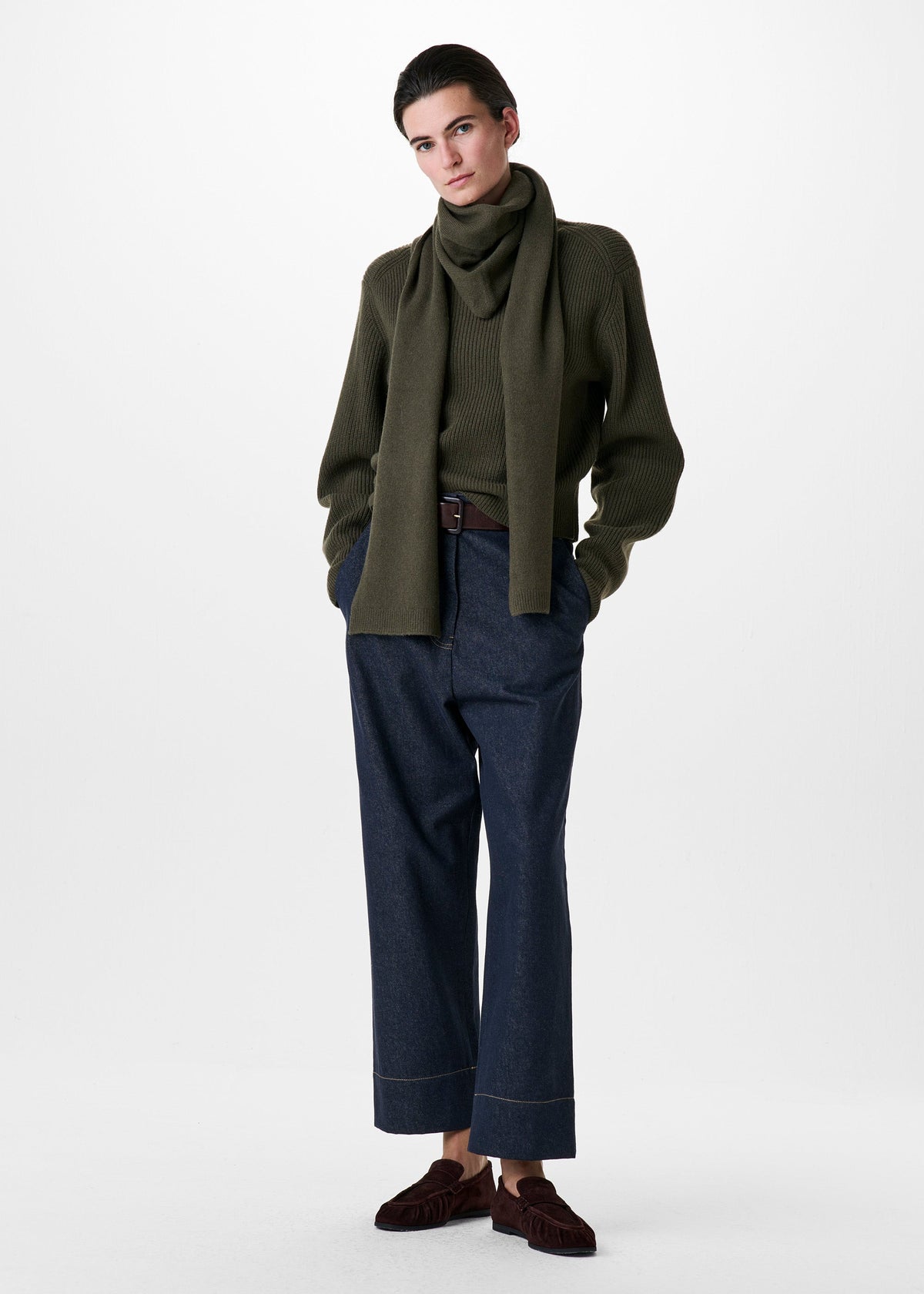 Zenggi Sjaal Fijne Wol Dark Green