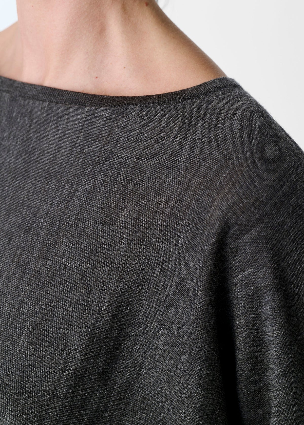 Zenggi Pull Merinos Vleermuismouwen Charcoal (donker grijs)