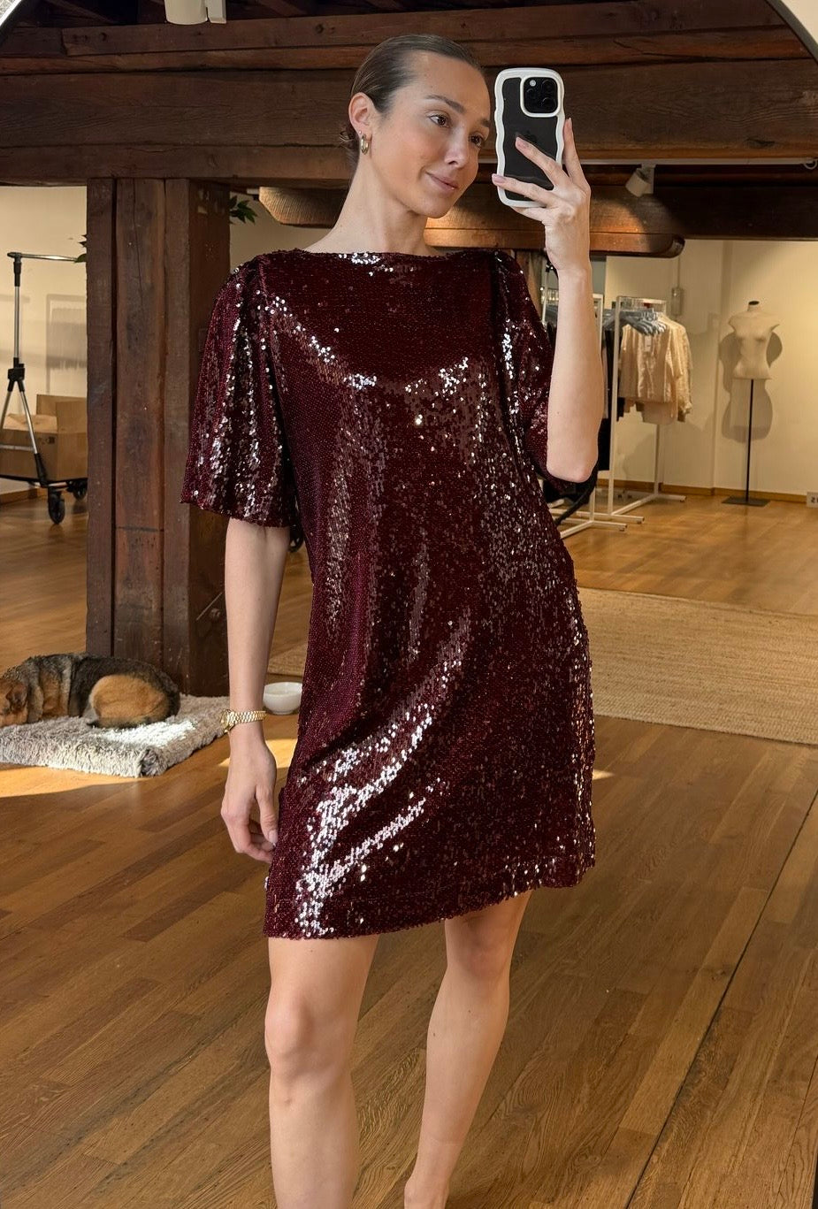 Minus Jurk MSZidda Kort Cordovan