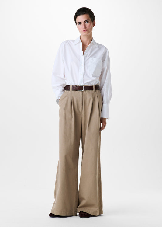 Zenggi Broek Twill Elastic Barb Sand