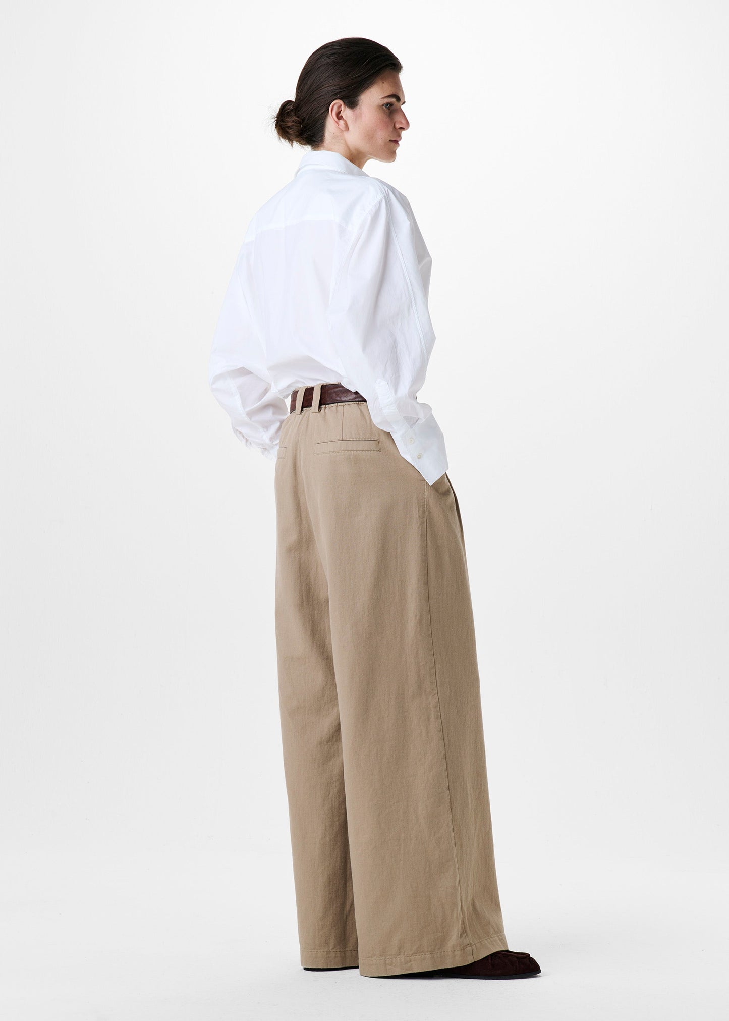 Zenggi Broek Twill Elastic Barb Sand