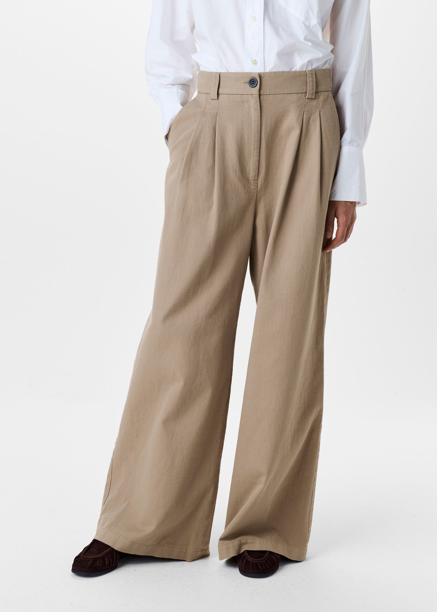 Zenggi Broek Twill Elastic Barb Sand