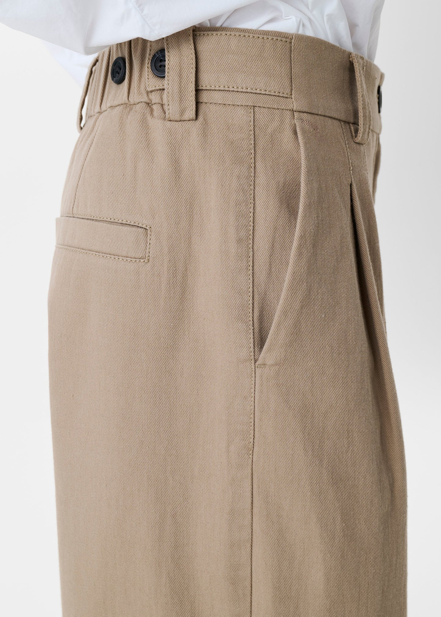 Zenggi Broek Twill Elastic Barb Sand
