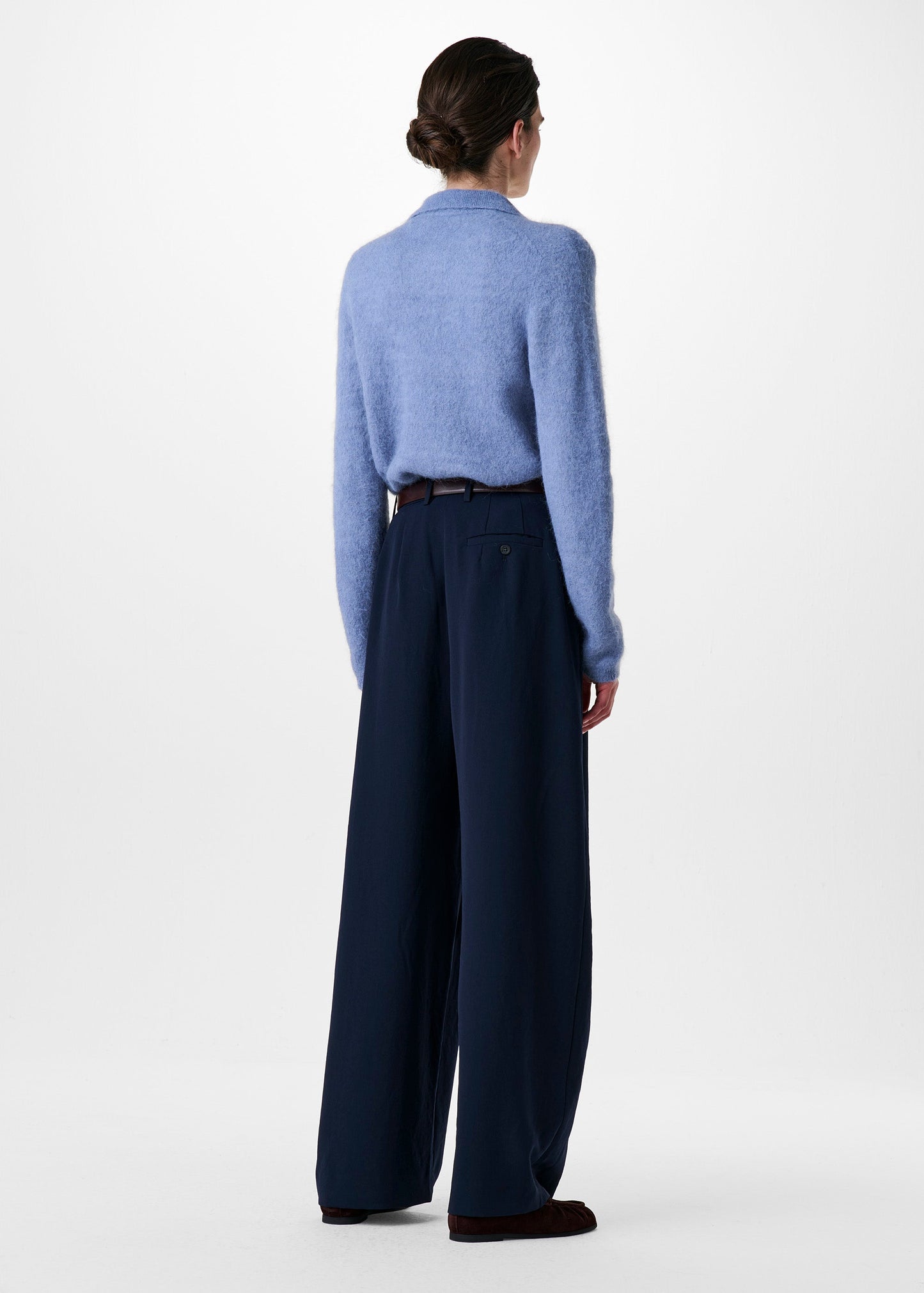 Zenggi Pull Polo Alpaca Blue Haze