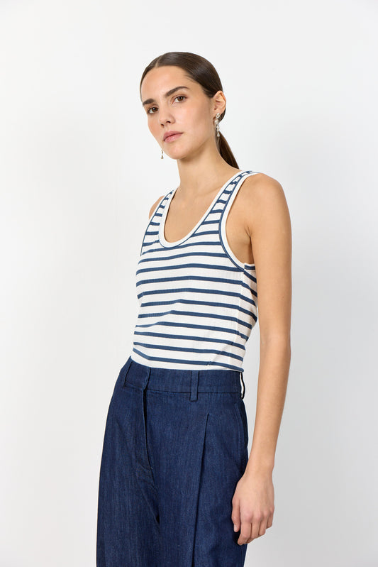 Leveté Room Top Neddie 5 Dark Blue Stripe