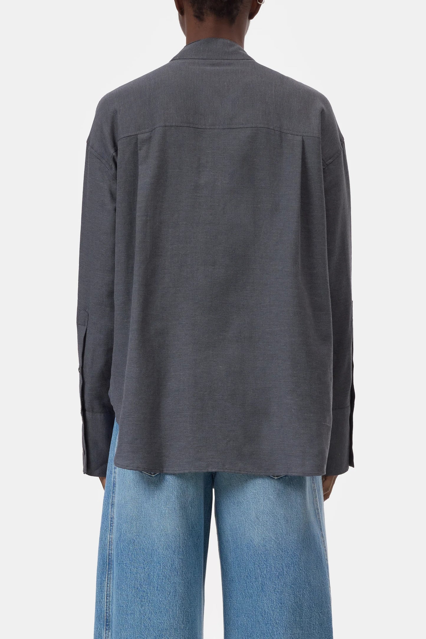 Closed Bloes met Strik Dark Grey Melange