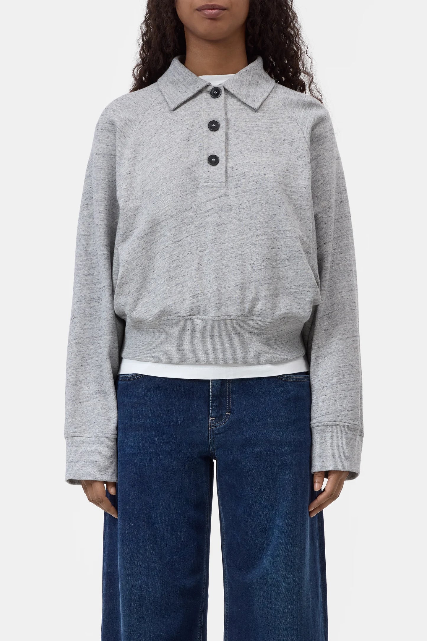 Closed Polo/Pull Rugby Light Grey Melange