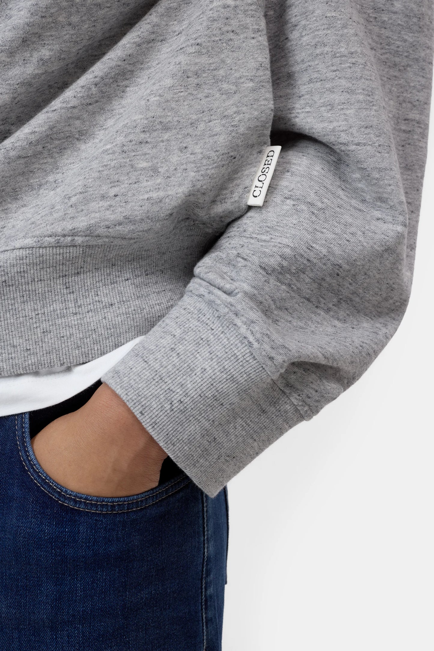 Closed Polo/Pull Rugby Light Grey Melange