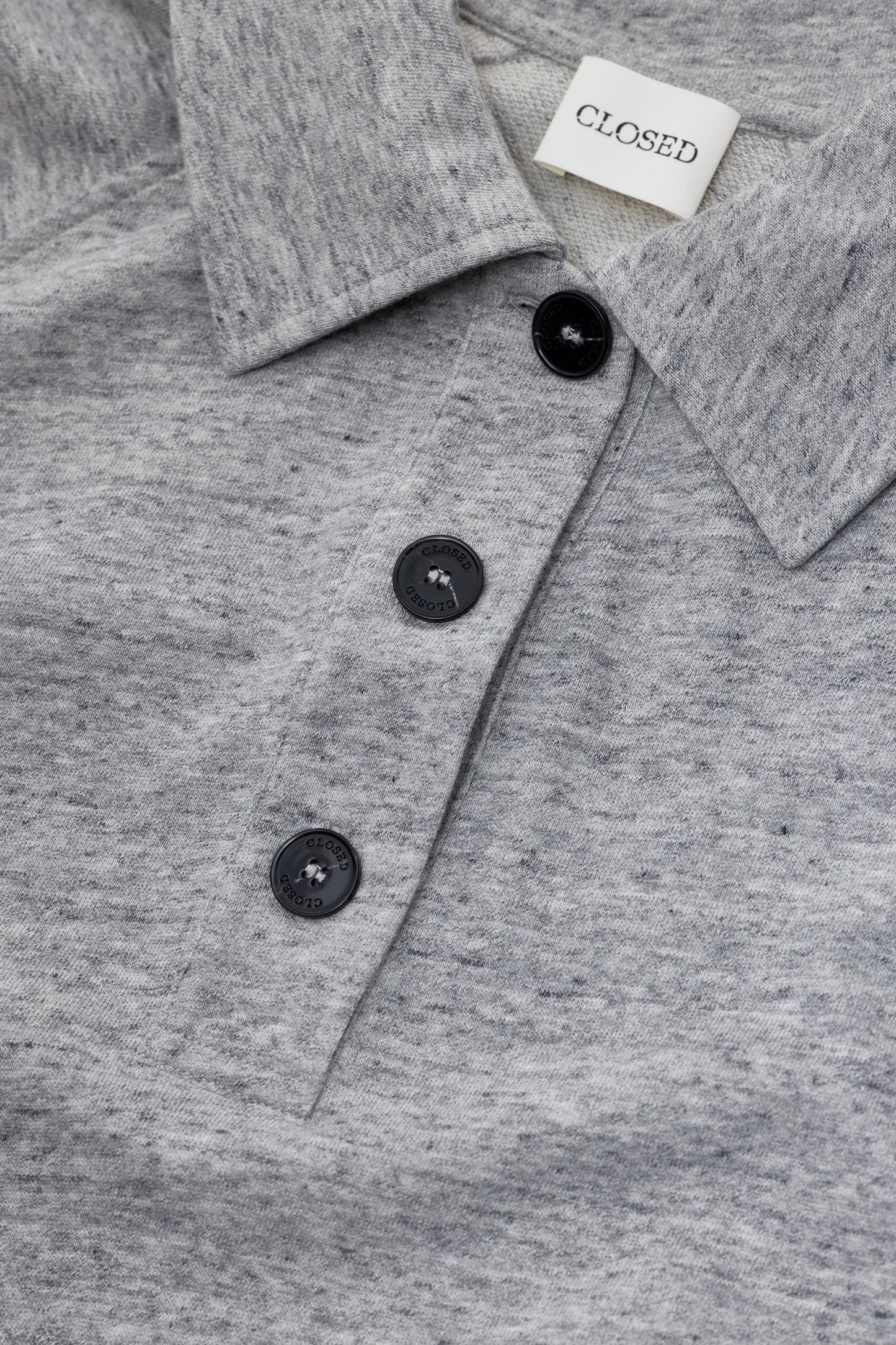 Closed Polo/Pull Rugby Light Grey Melange