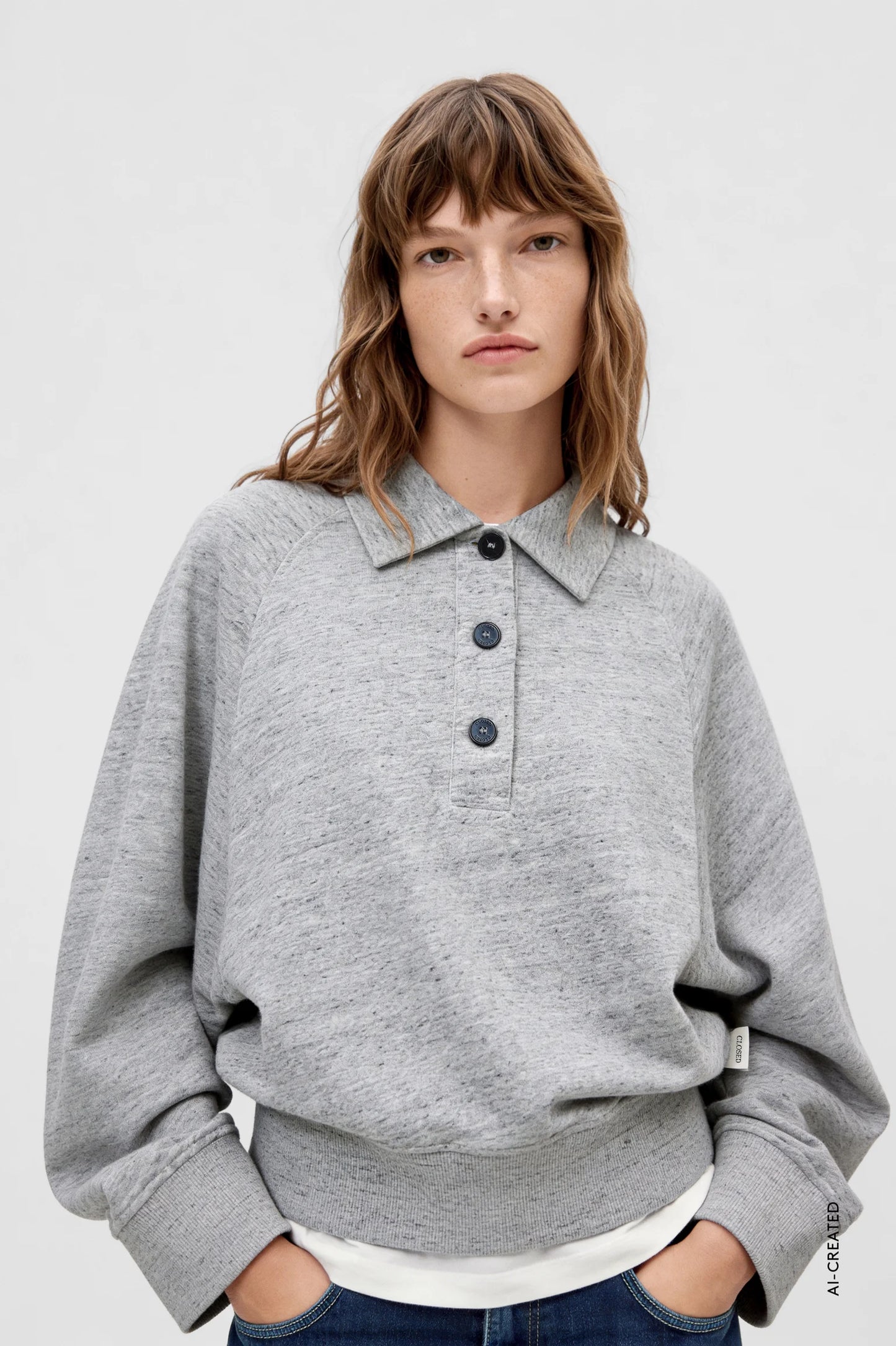 Closed Sweater Rugbymodel Light Grey Melange