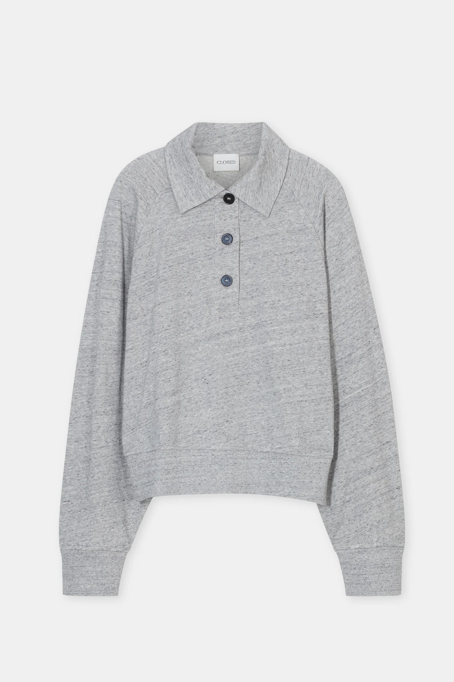 Closed Polo/Pull Rugby Light Grey Melange