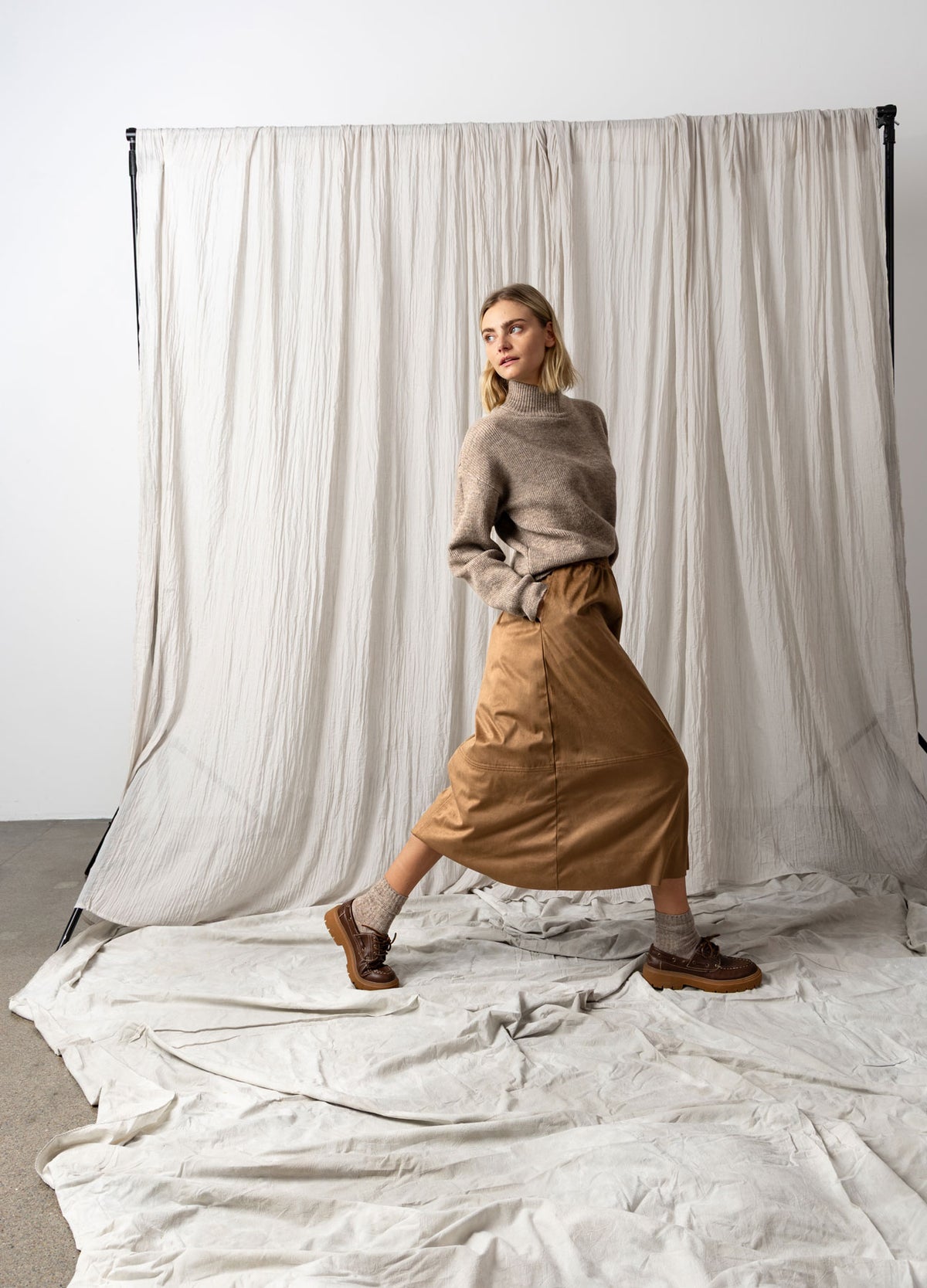 Coster Copenhagen Rok Lang Romy Golden Brown