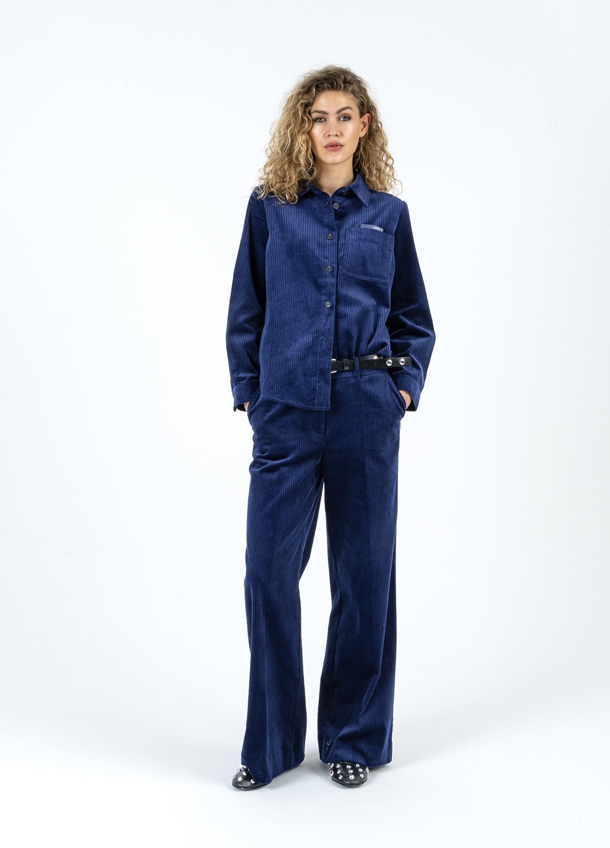 Coster Copenhagen Broek Petra Corduroy Eclipse Blue