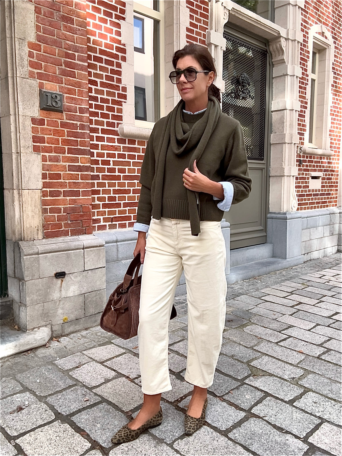Closed Broek Jazzie Ribvelours Offwhite