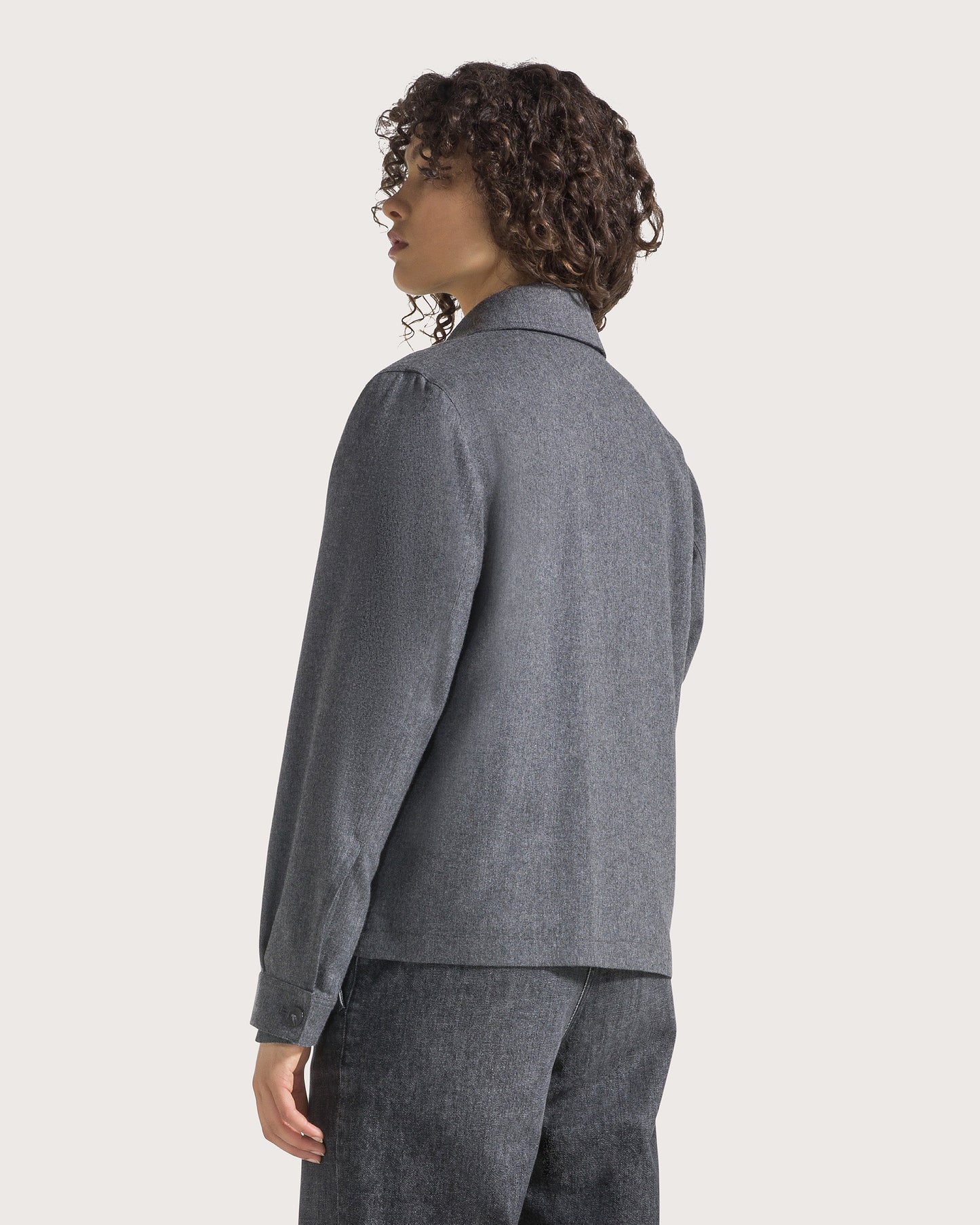 19.70Seventy Jas met Zakken Grijs Flanel