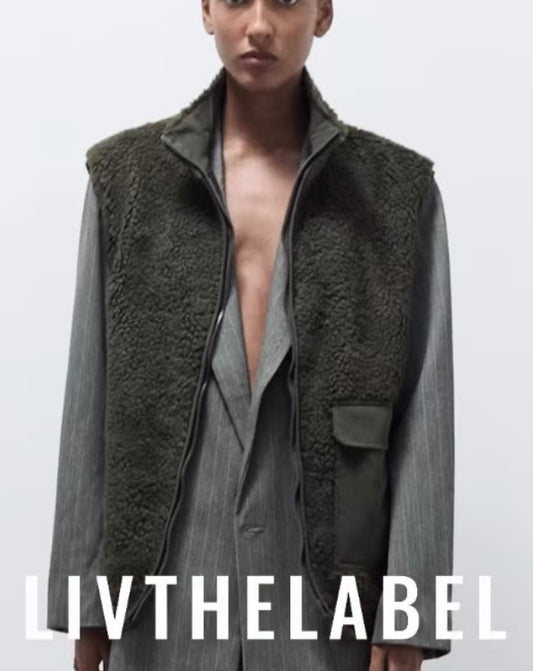 Liv The Label Bodywarmer Teddy Gisele Khaki