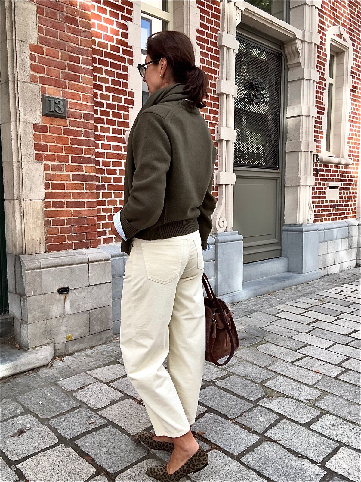Closed Broek Jazzie Ribvelours Offwhite