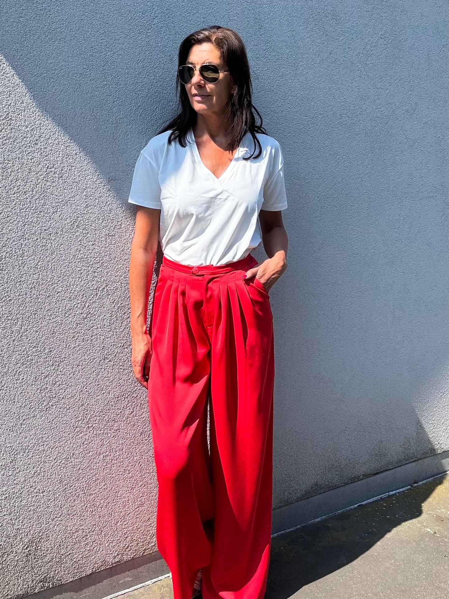 Gisèle The Label Broek Biarritz Red