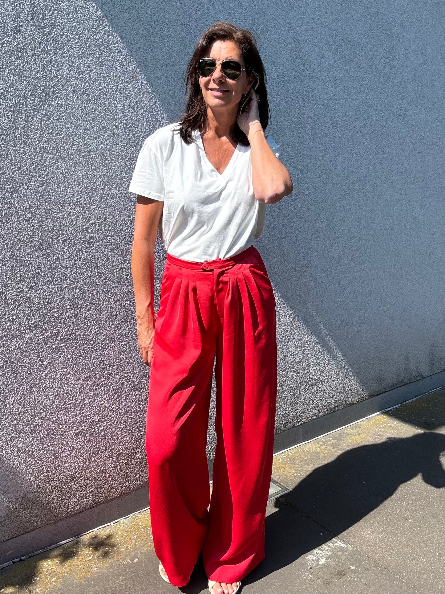 Gisèle The Label Broek Biarritz Red