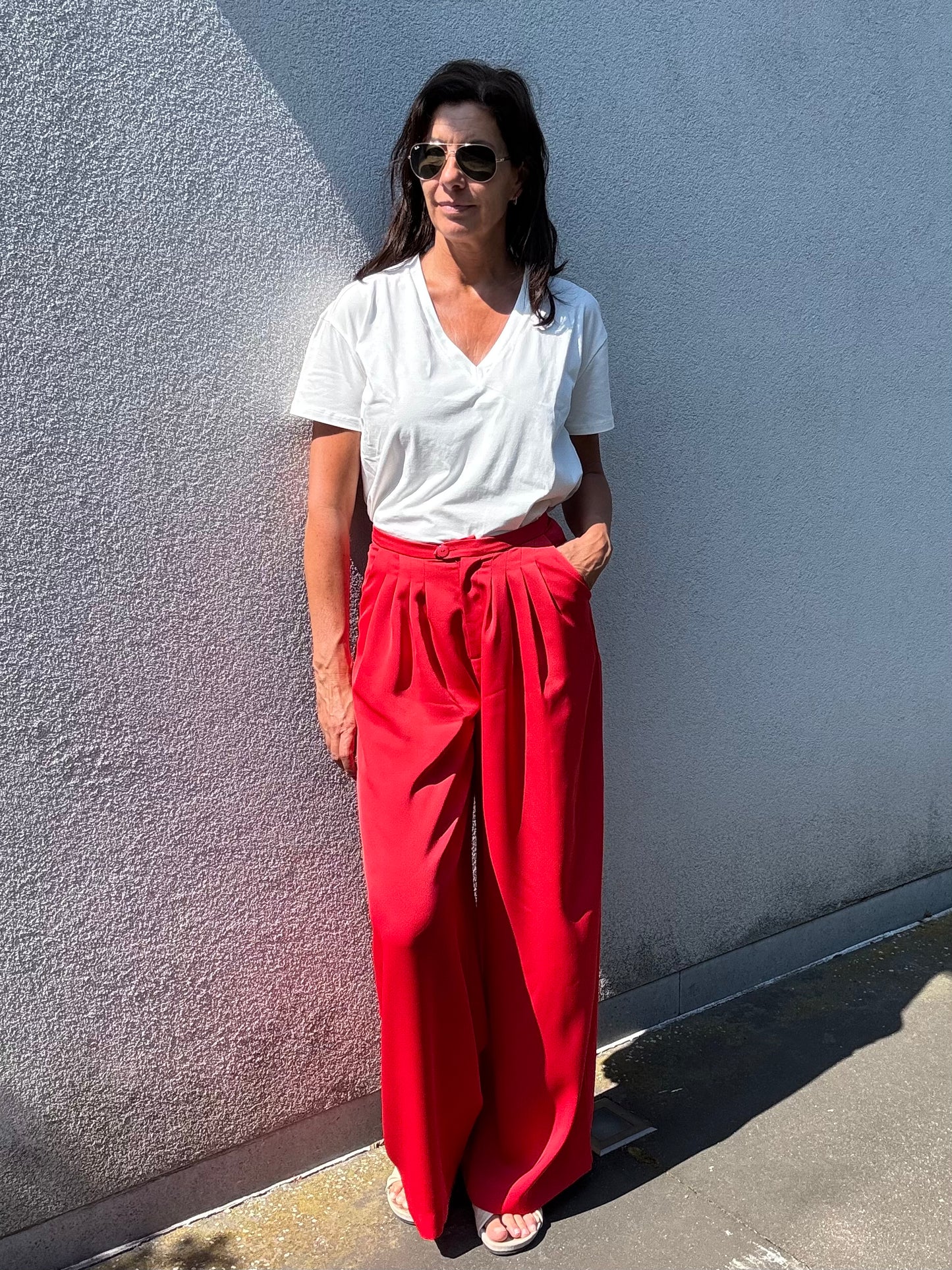 Gisèle The Label Broek Biarritz Red