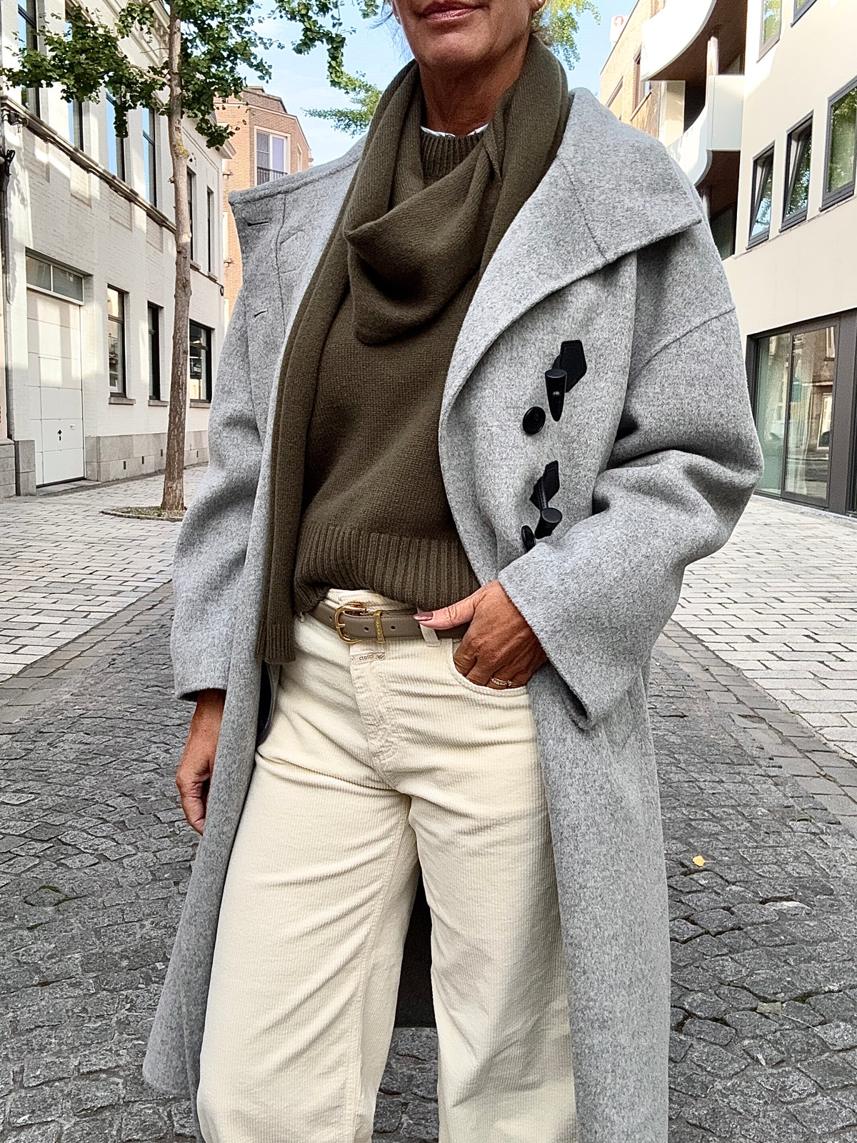 Closed Broek Jazzie Ribvelours Offwhite