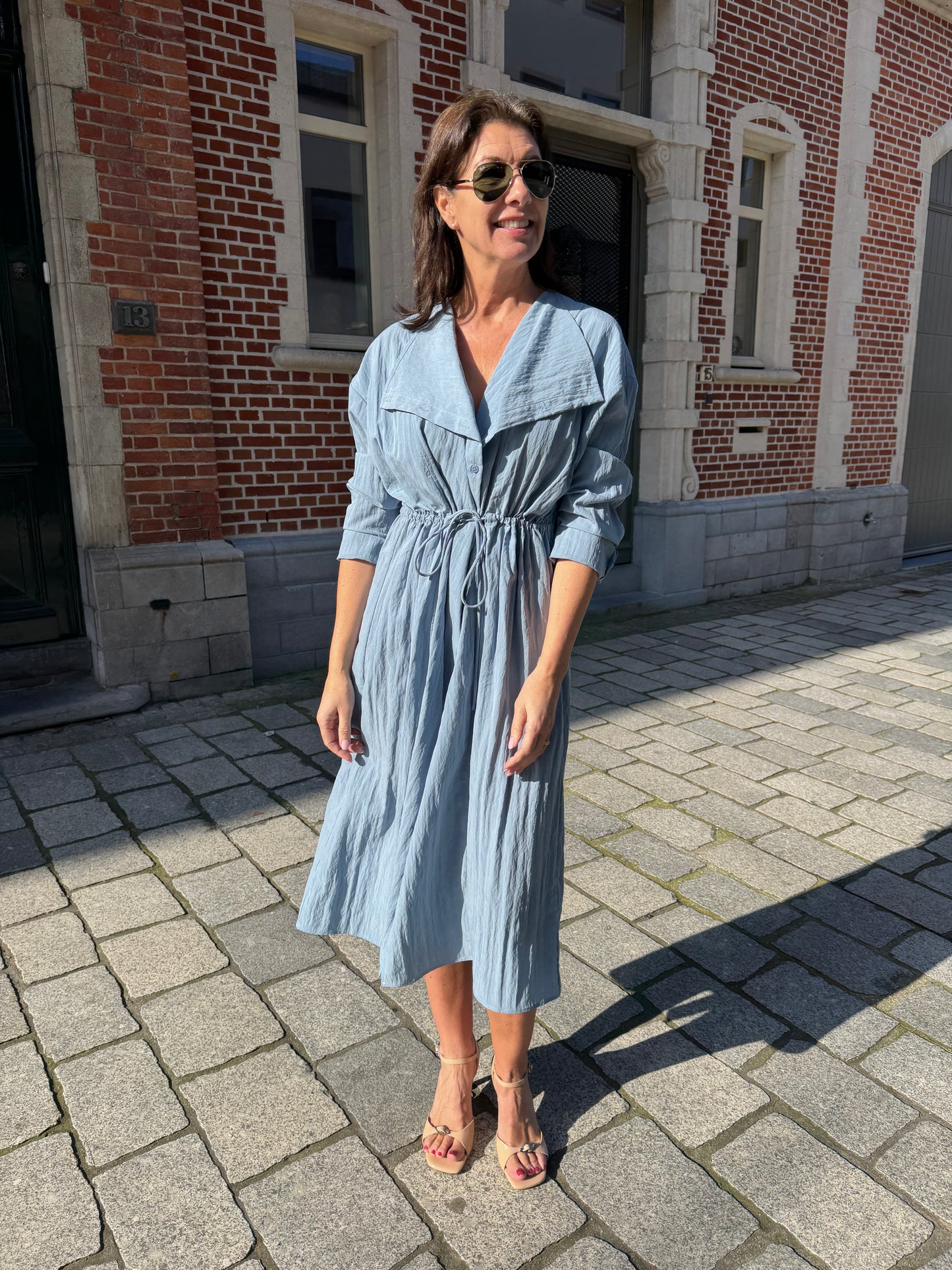 Eleh Jurk Celeste Blue Gris