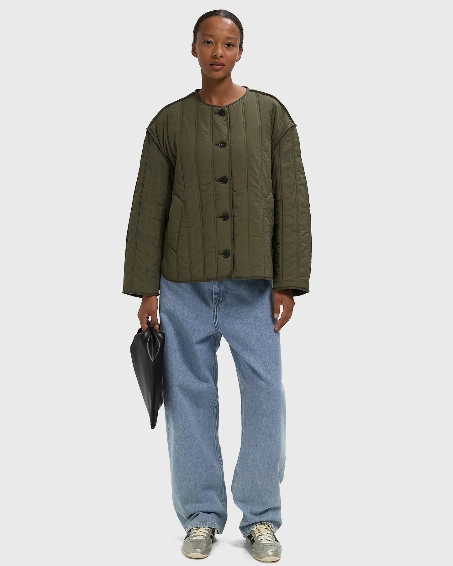 Closed Jas Quilted Forest Green