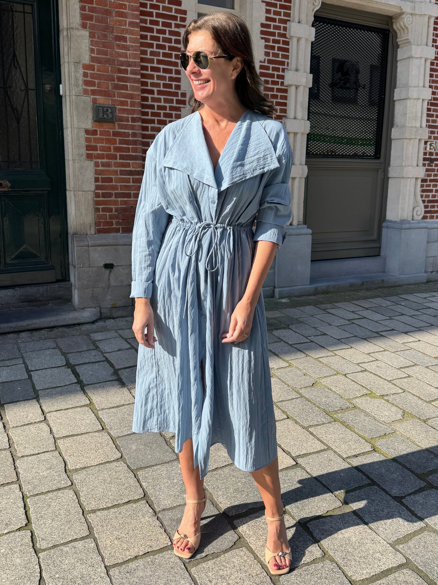 Eleh Jurk Celeste Blue Gris