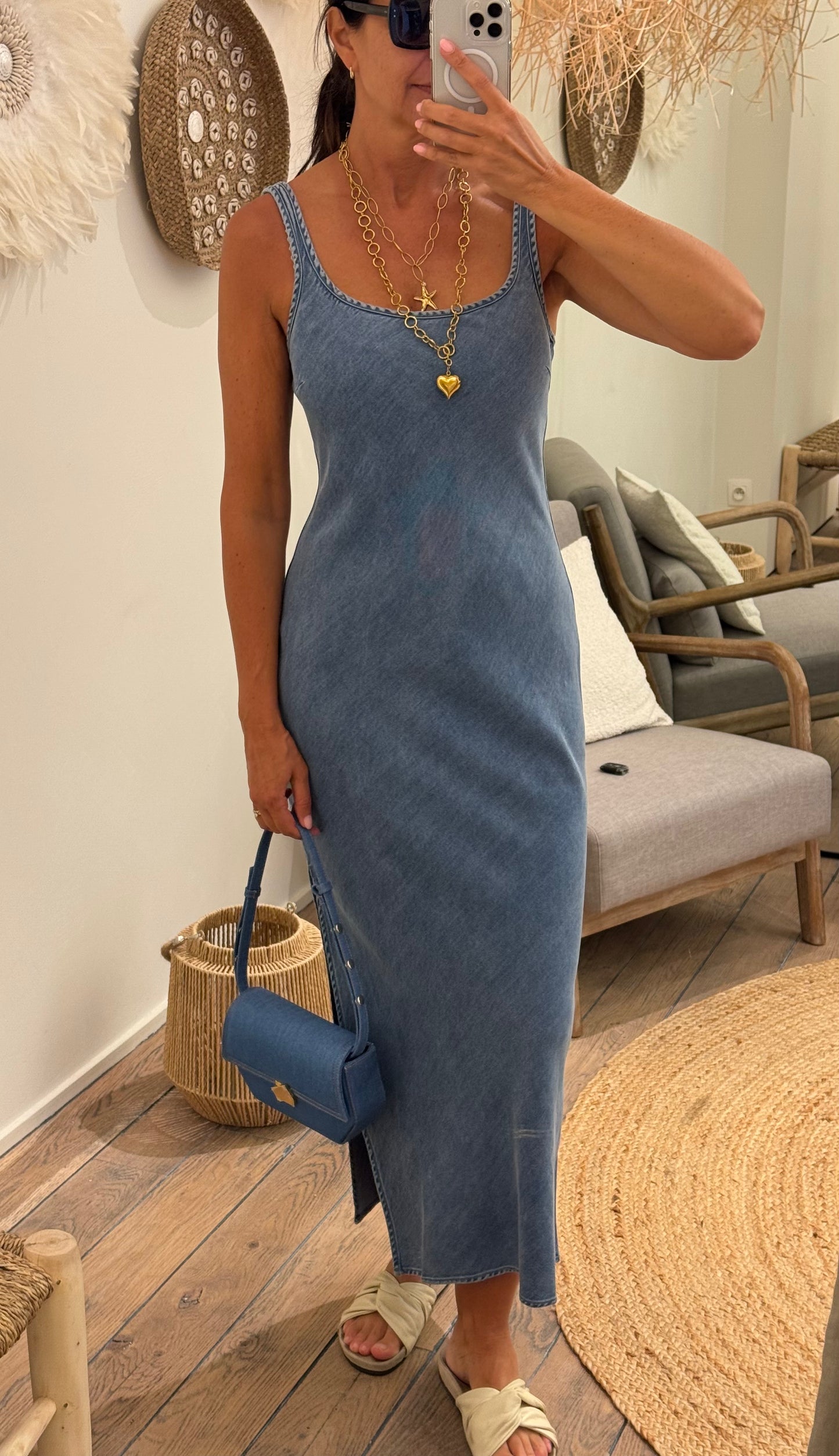 Samsoe Samsoe Jurk Sasunna Denim Blue