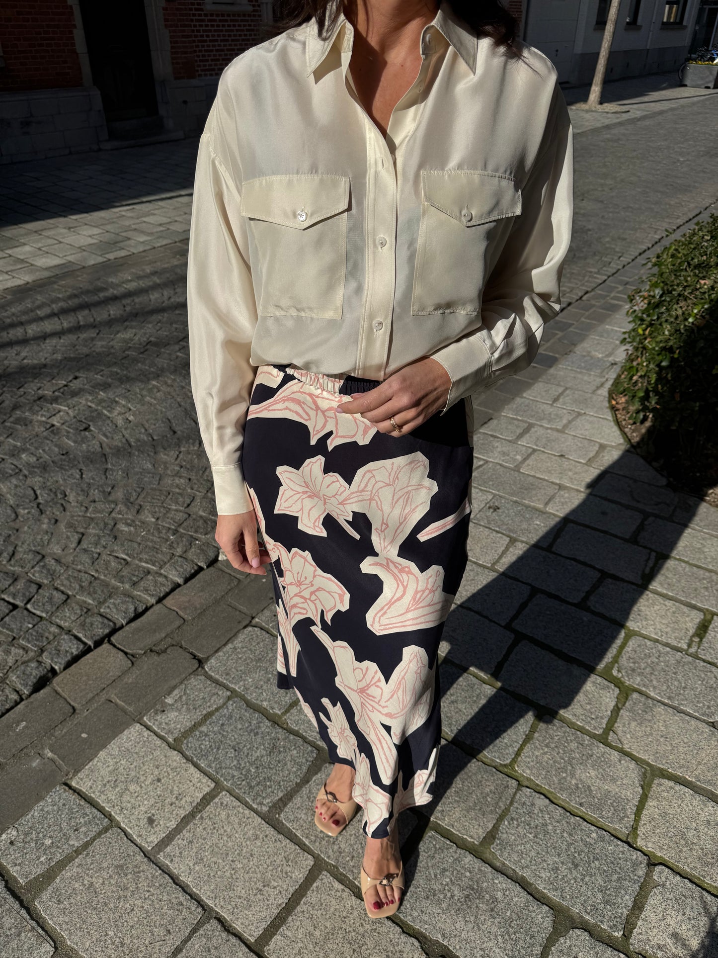 Closed Bloes Zijde Ecru