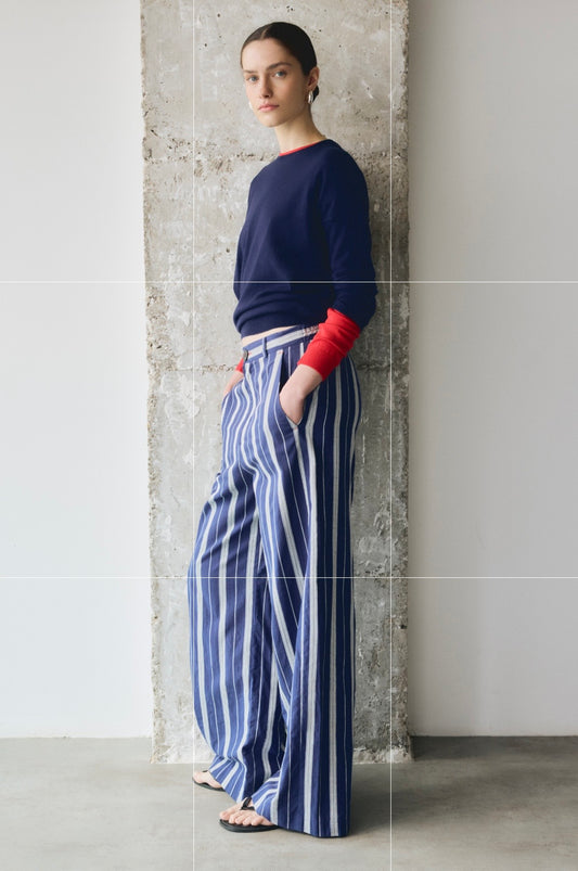 Badits Broek Almu Stripe Navy