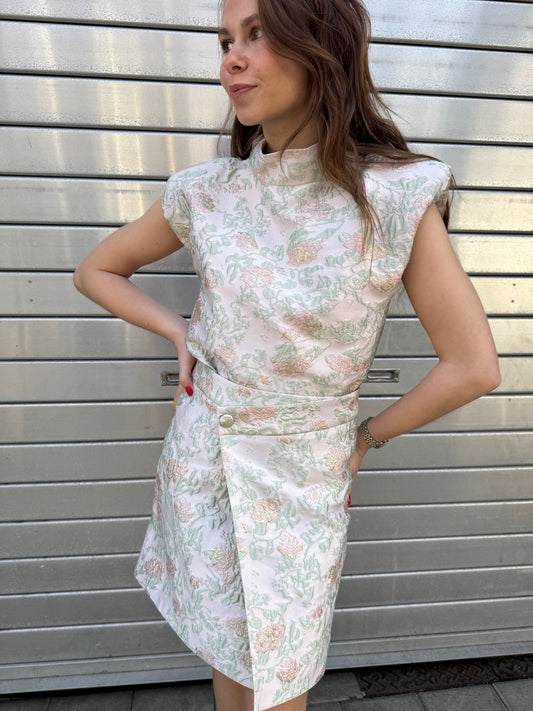 Gisèle The Label Top Solène Jacquard Gold