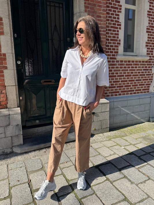 Rue de Tokyo Broek Pia Popeline Mocha
