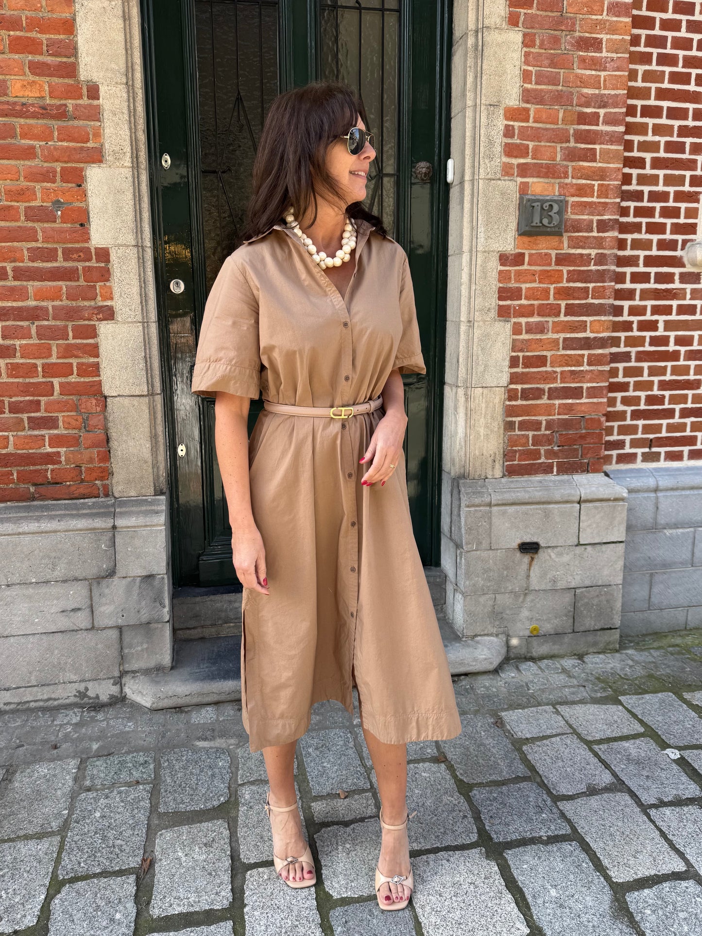 Rue de Tokyo Jurk Didi Popeline Mocha