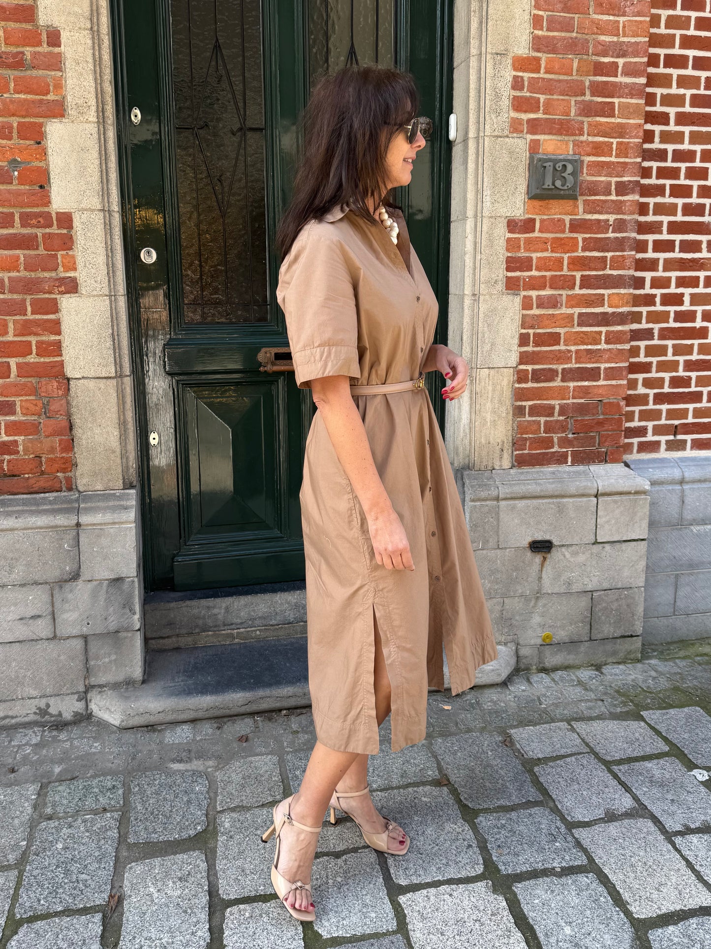 Rue de Tokyo Jurk Didi Popeline Mocha