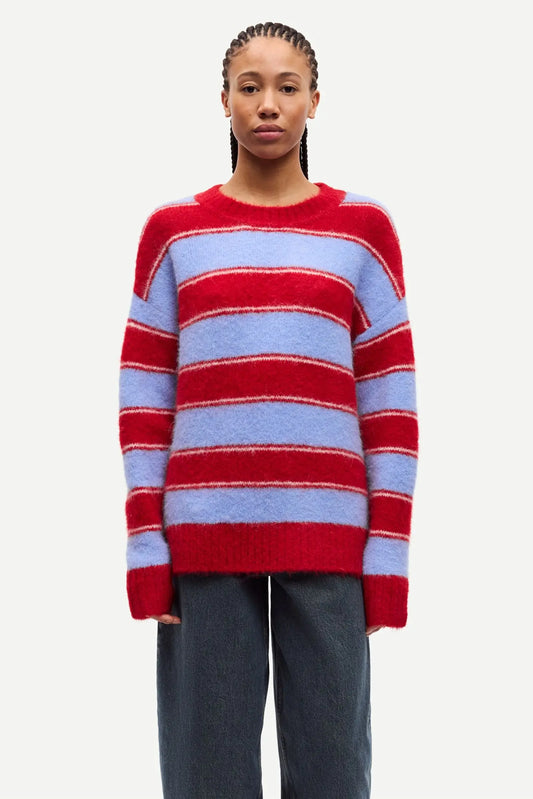 Samsoe Samsoe Pull Sajeanne Haute Red Stripe
