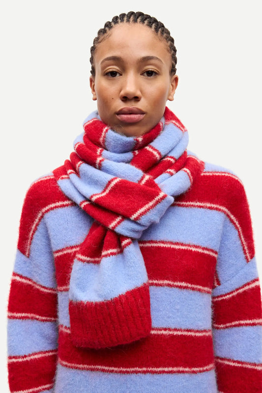 Samsoe Samsoe Sjaal Sajeanne Haute Red Stripe