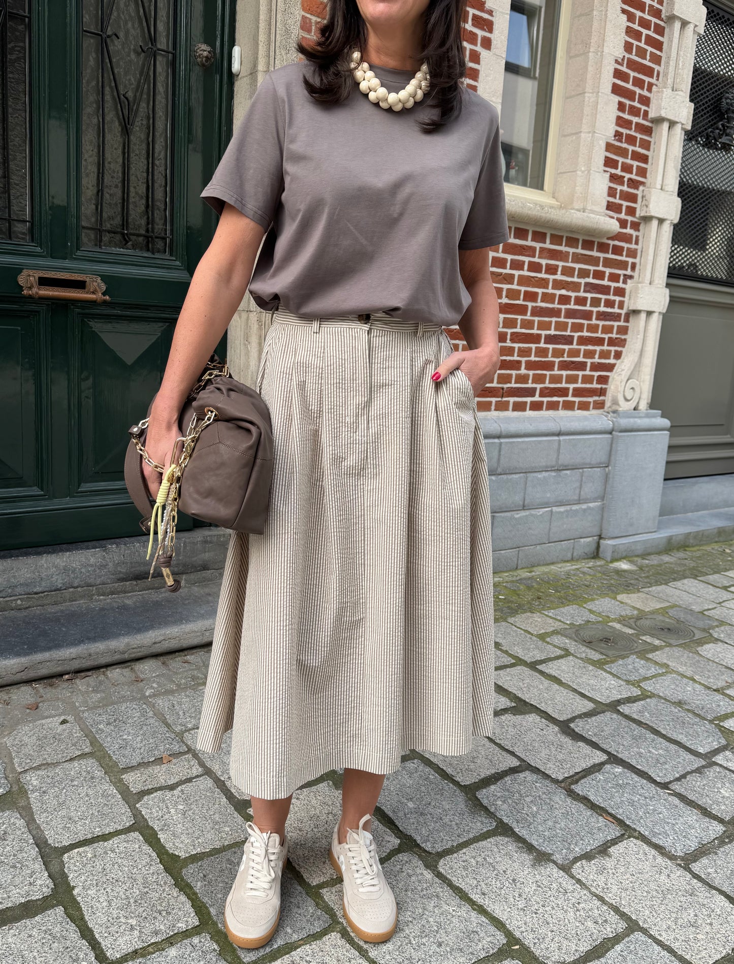Rue de Tokyo Rok Pen Brown Stripe