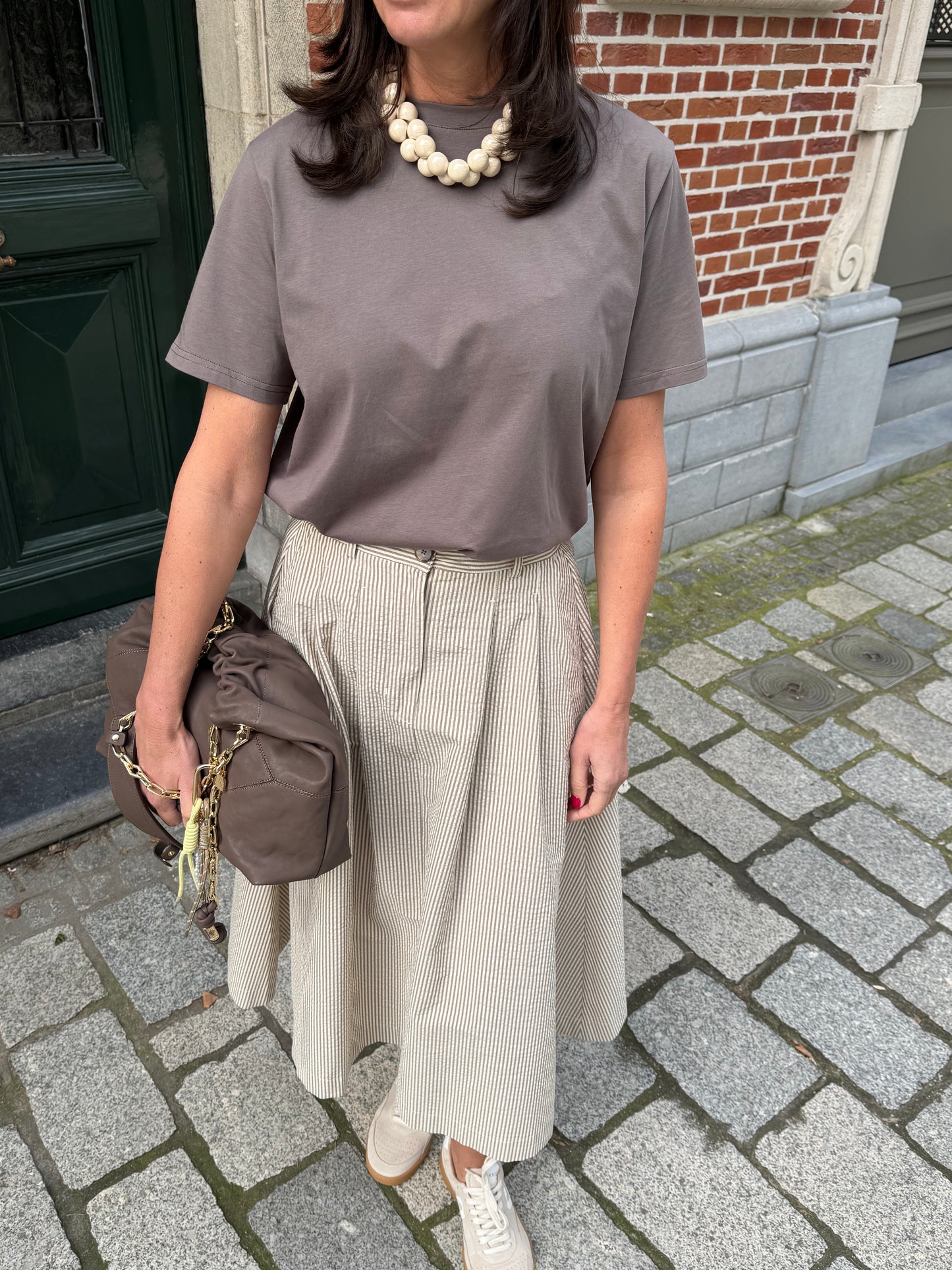 Rue de Tokyo Rok Pen Brown Stripe