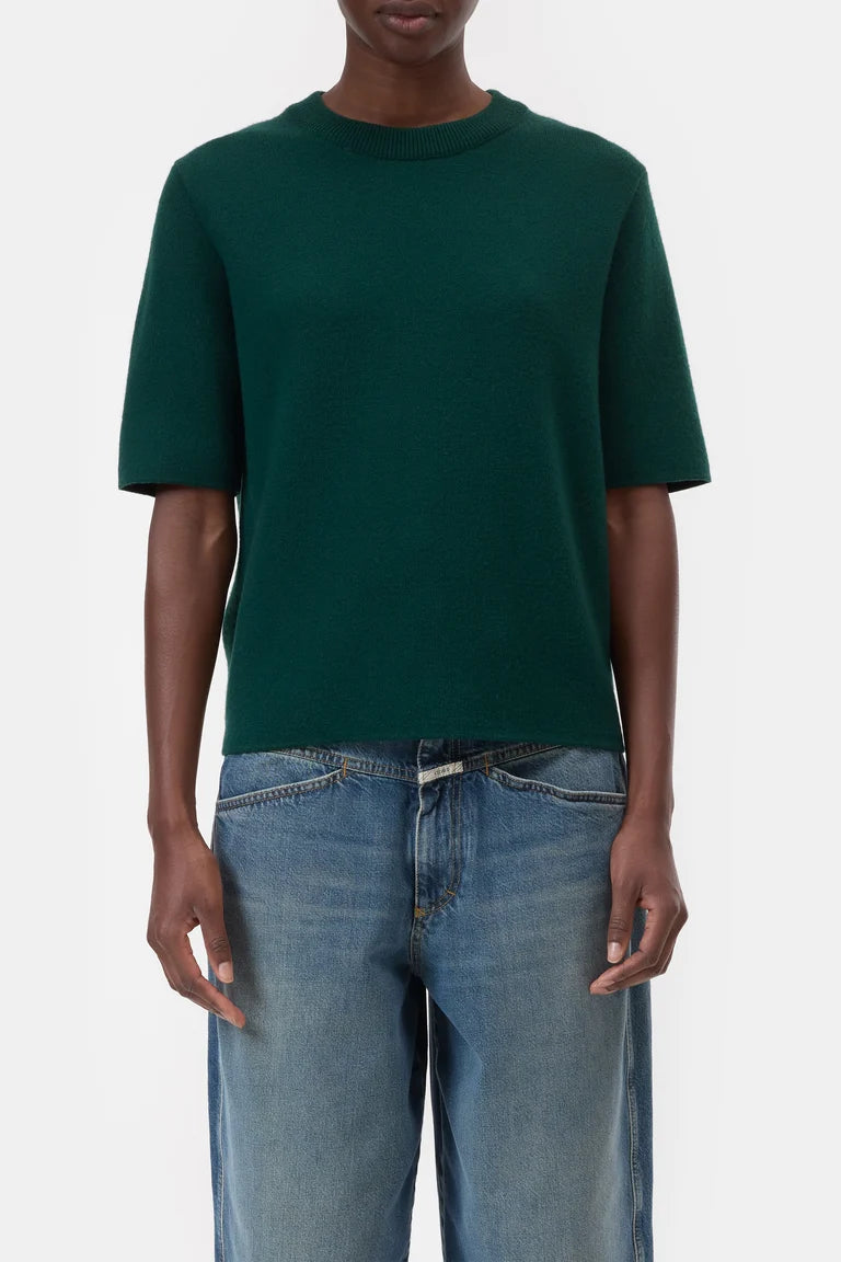 Closed Pull Korte Mouw Royal Green