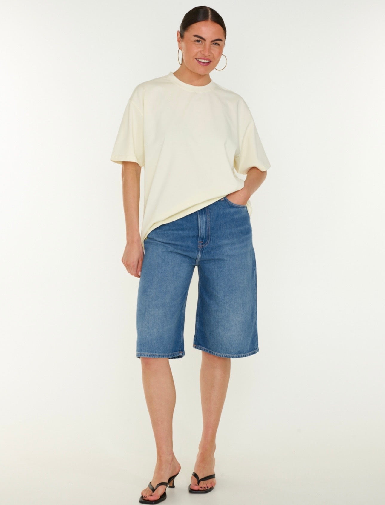 Samsoe Samsoe Short Sarebecca Fluid Denim