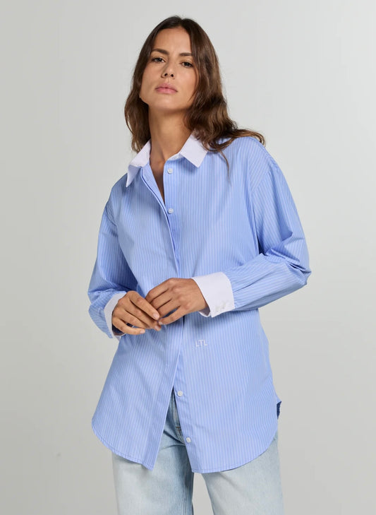 Liv The Label Bloes Pilar Light Blue / White Striped