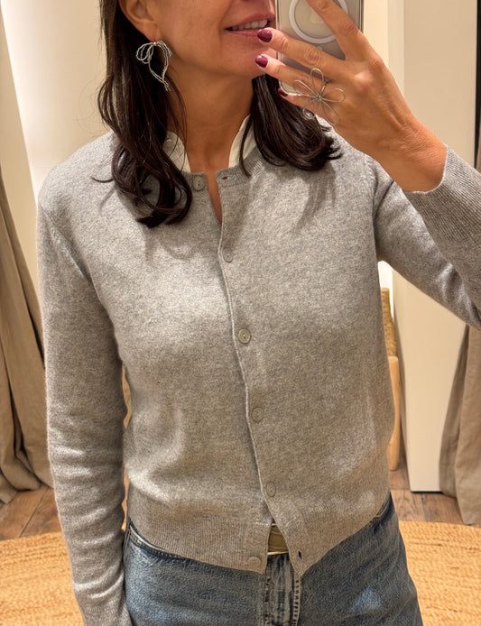 Samsoe Samsoe Cardigan Saboston Cashmere Grey Mel