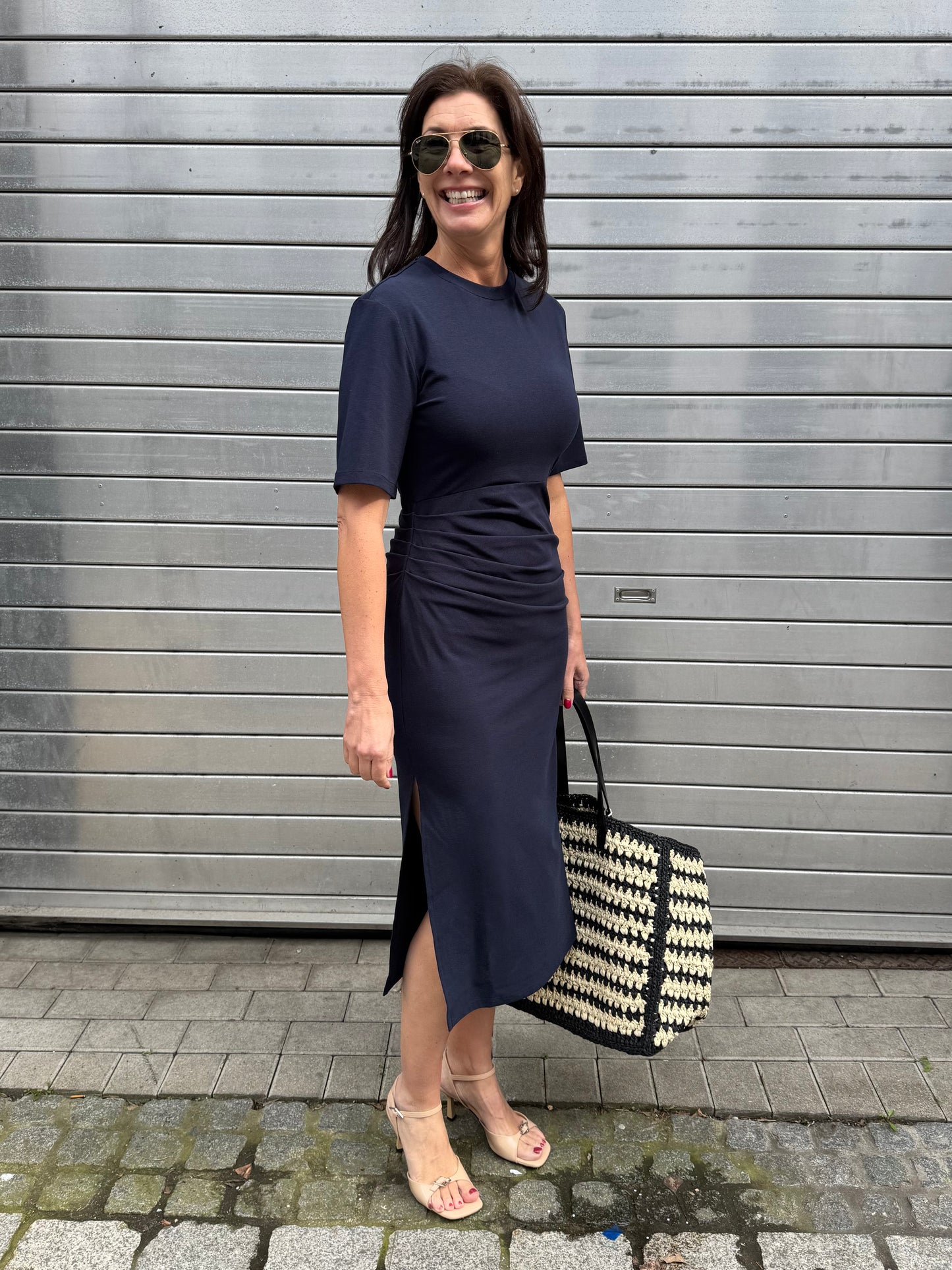 Jiji Studio Jurk Isidore Bleu Marine