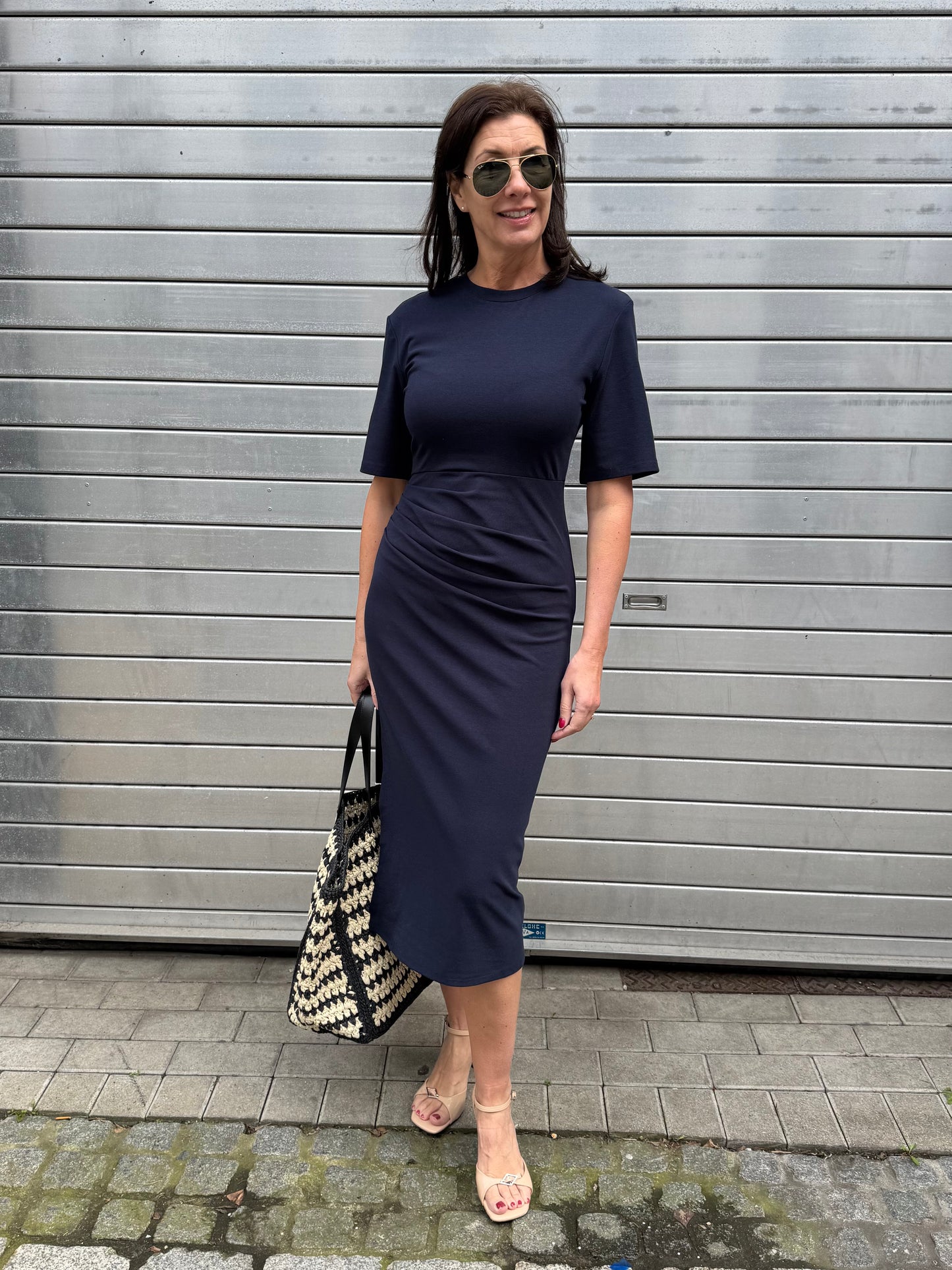 Jiji Studio Jurk Isidore Bleu Marine