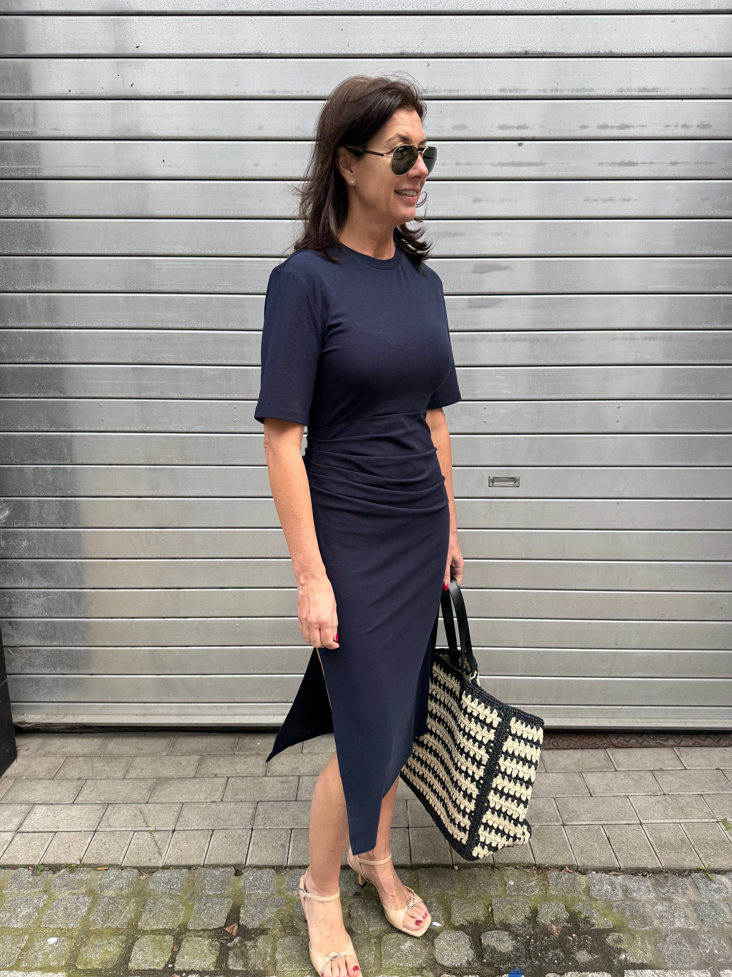 Jiji Studio Jurk Isidore Bleu Marine