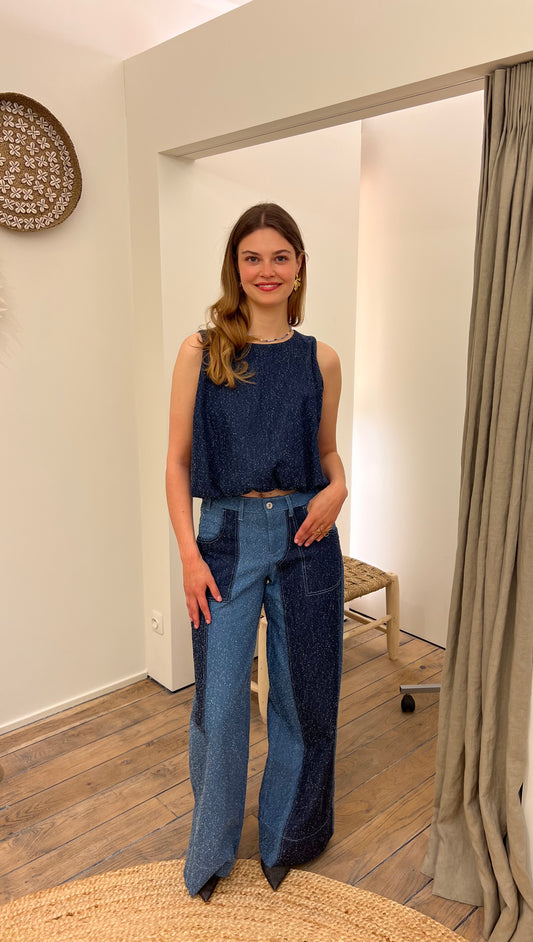 Gisèle The Label Broek Sydney Denim Blue