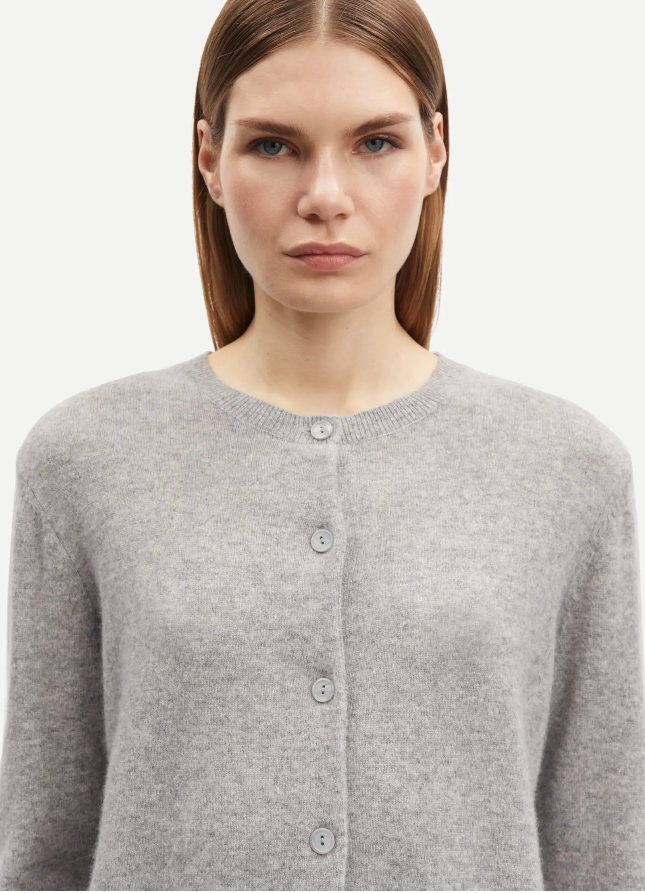 Samsoe Samsoe Cardigan Saboston Cashmere Grey Mel